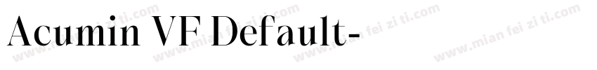 Acumin VF Default字体转换